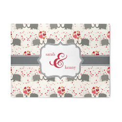 Elephants in Love Area Rug (Personalized)