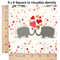 Elephants in Love 6x6 Swatch of Fabric