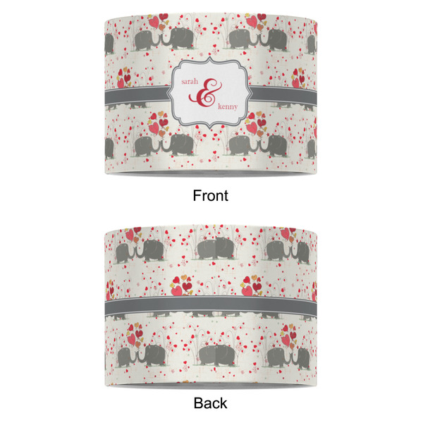 Elephants in Love 8" Drum Lampshade - APPROVAL (Fabric)