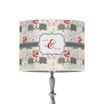 Elephants in Love 8" Drum Lamp Shade - Poly-film (Personalized)
