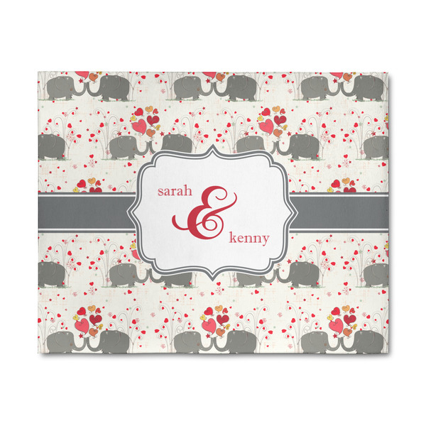 Custom Elephants in Love 8' x 10' Indoor Area Rug (Personalized)
