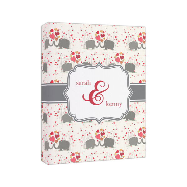 Elephants in Love 8x10 - Canvas Print - Angled View