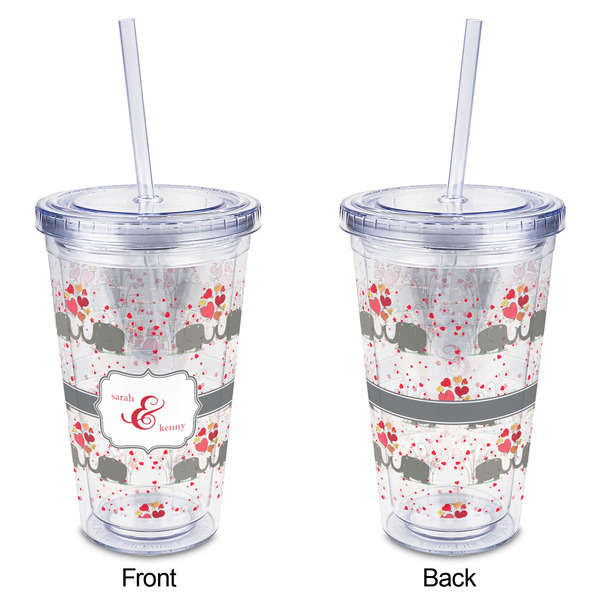 Elephants in Love Acrylic Tumbler - Full Print - Approval