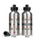 Elephants in Love Aluminum Water Bottle - Front and Back