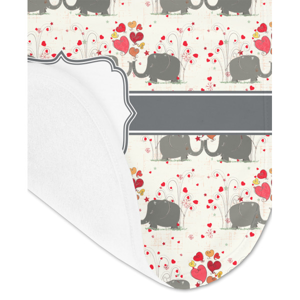 Elephants in Love Baby Bib - AFT detail