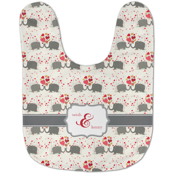 Elephants in Love Baby Bib - AFT flat