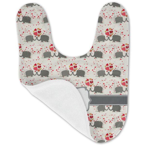 Elephants in Love Baby Bib - AFT folded