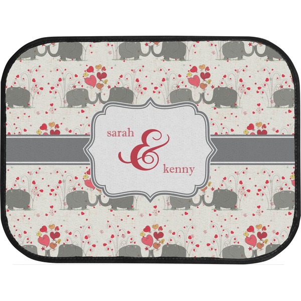 Elephants in Love Back Seat Car Mat
