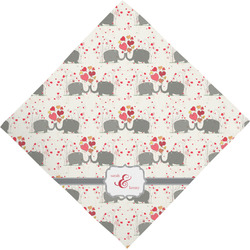 Elephants in Love Dog Bandana Scarf w/ Couple's Names