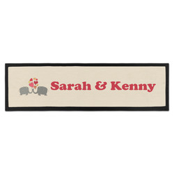 Elephants in Love Bar Mat - Large (Personalized)