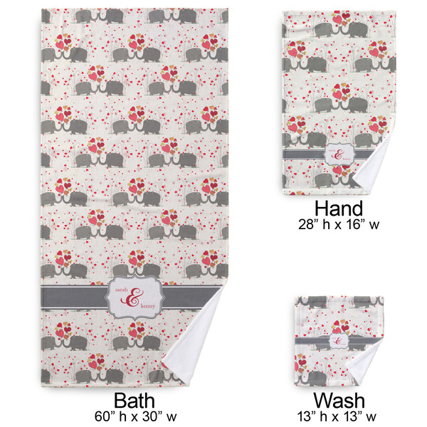 Elephants in Love Bath Towel Sets - 3-piece - Approval