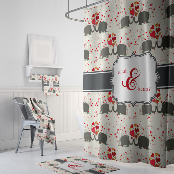 Elephants in Love Bath Towel Sets - 3-piece - In Context