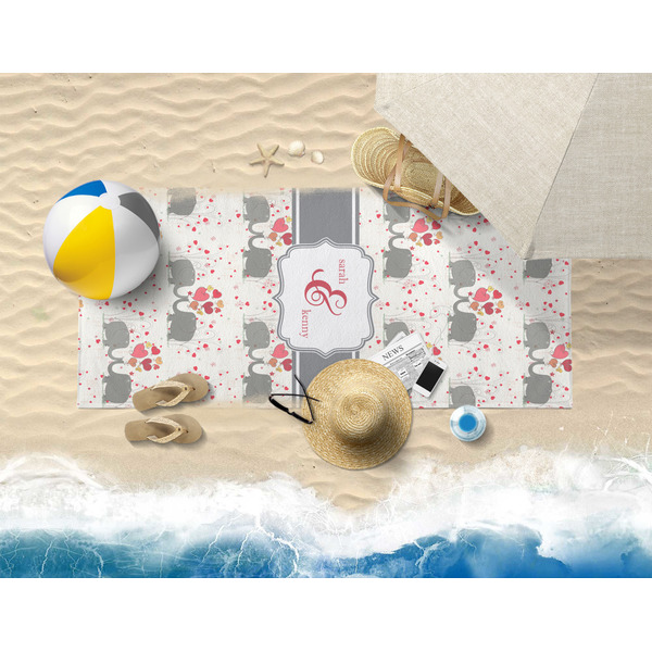 Elephants in Love Beach Towel Lifestyle