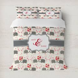 Elephants in Love Duvet Cover (Personalized)