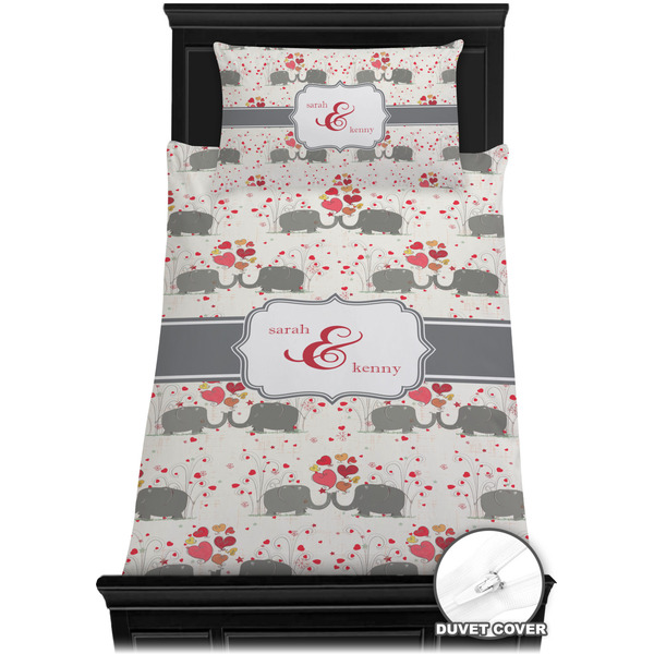 Elephants in Love Bedding Set (TwinXL) - Duvet