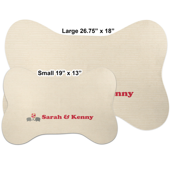 Elephants in Love Bone Shaped Mat Comparison