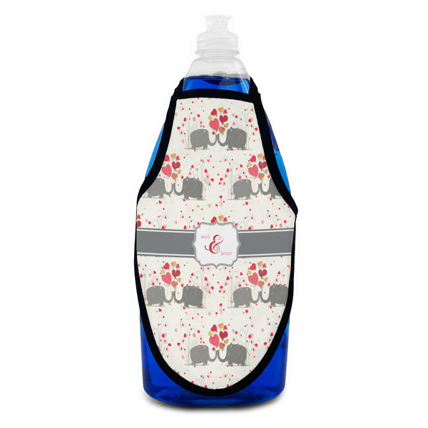 Elephants in Love Bottle Apron - Soap - FRONT