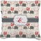 Elephants in Love Faux-Linen Throw Pillow 20" (Personalized)