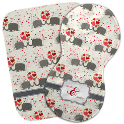 Elephants in Love Burp Cloth (Personalized)