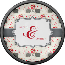 Elephants in Love Cabinet Knob (Black) (Personalized)