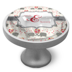 Elephants in Love Cabinet Knob (Personalized)