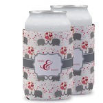 Elephants in Love Can Cooler (12 oz) w/ Couple's Names
