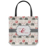 Elephants in Love Canvas Tote Bag - Small - 13"x13" (Personalized)