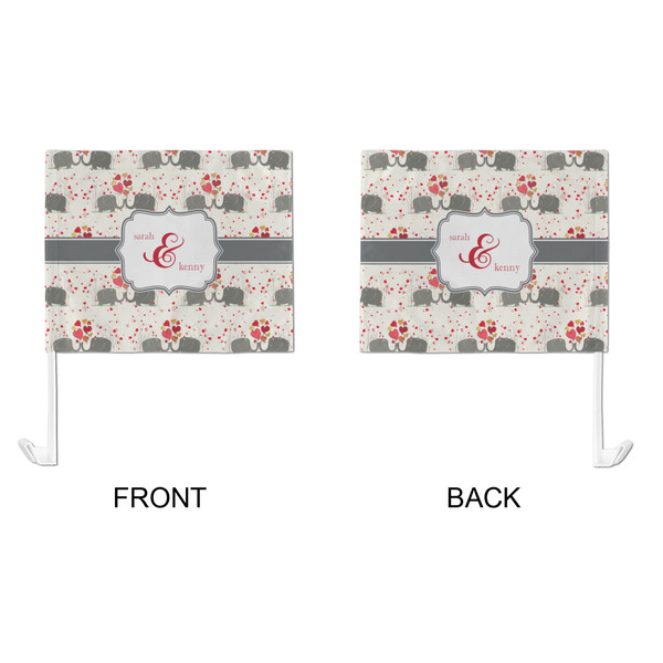 Elephants in Love Car Flag - Large - APPROVAL