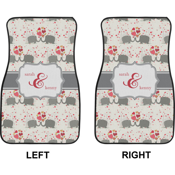 Elephants in Love Car Mat Front - Approval