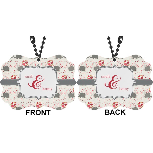 Elephants in Love Car Ornament (Approval)