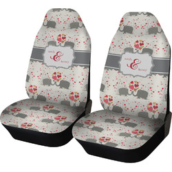 Elephants in Love Car Seat Covers (Set of Two) (Personalized)