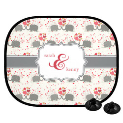 Elephants in Love Car Side Window Sun Shade (Personalized)