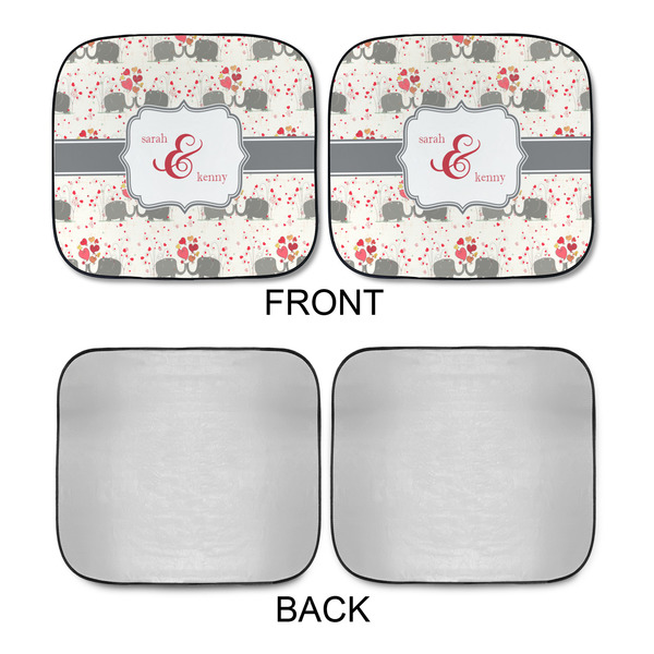 Elephants in Love Car Sun Shades - APPROVAL