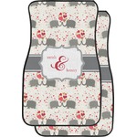 Elephants in Love Car Floor Mats (Front Seat) (Personalized)