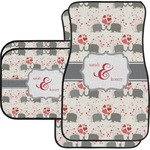 Elephants in Love Car Floor Mats Set - 2 Front & 2 Back (Personalized)