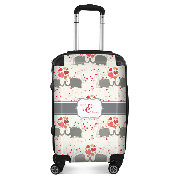Custom Elephants in Love Suitcase - 20" Carry On (Personalized)