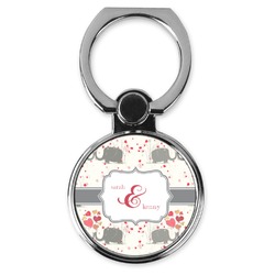 Elephants in Love Cell Phone Ring Stand & Holder (Personalized)