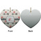 Elephants in Love Ceramic Flat Ornament - Heart Front & Back (APPROVAL)