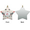 Elephants in Love Ceramic Flat Ornament - Star Front & Back (APPROVAL)