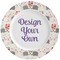 Elephants in Love Ceramic Dinner Plates (Set of 4) (Personalized)