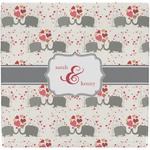Elephants in Love Ceramic Tile Hot Pad (Personalized)