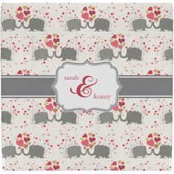 Elephants in Love Ceramic Tile Hot Pad (Personalized)