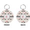 Elephants in Love Circle Keychain (Front + Back)