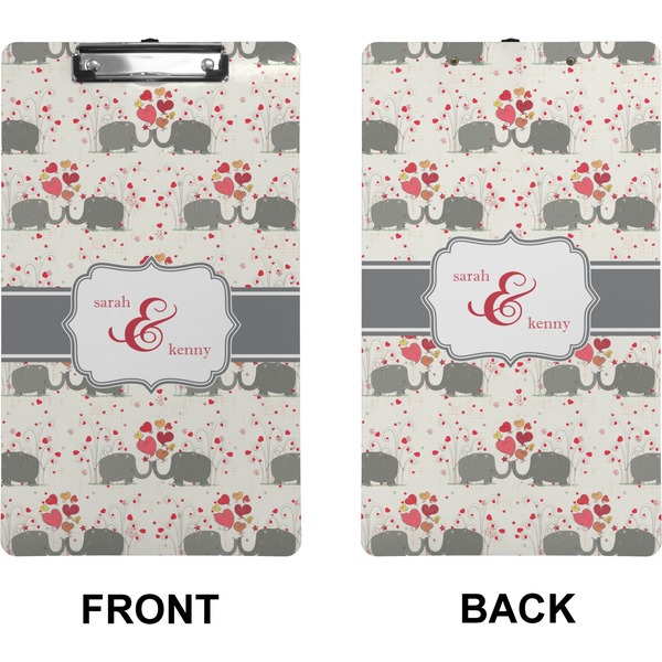 Elephants in Love Clipboard (Legal) (Front + Back)