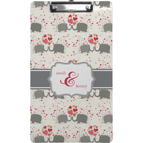 Custom Elephants in Love Clipboard (Legal Size) (Personalized)