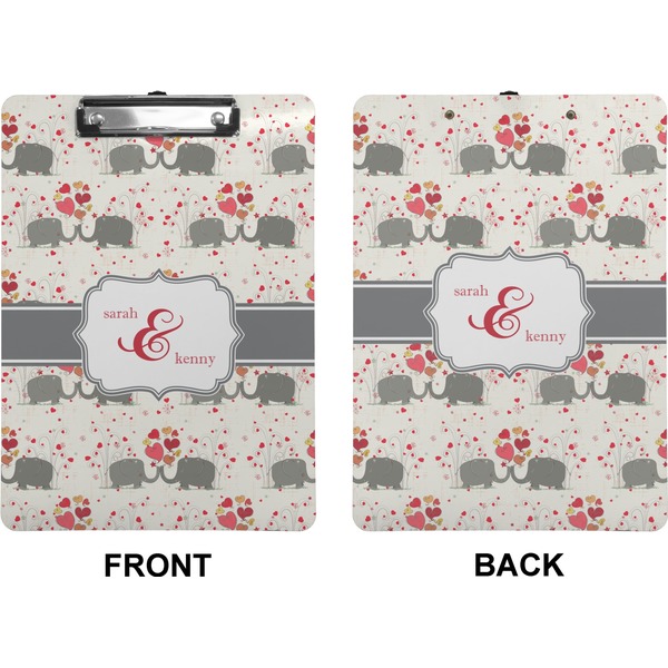 Elephants in Love Clipboard (Letter) (Front + Back)
