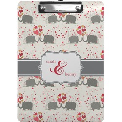 Elephants in Love Clipboard (Personalized)