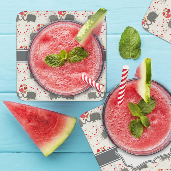 Elephants in Love Coaster Set - LIFESTYLE