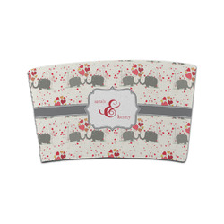 Elephants in Love Coffee Cup Sleeve (Personalized)