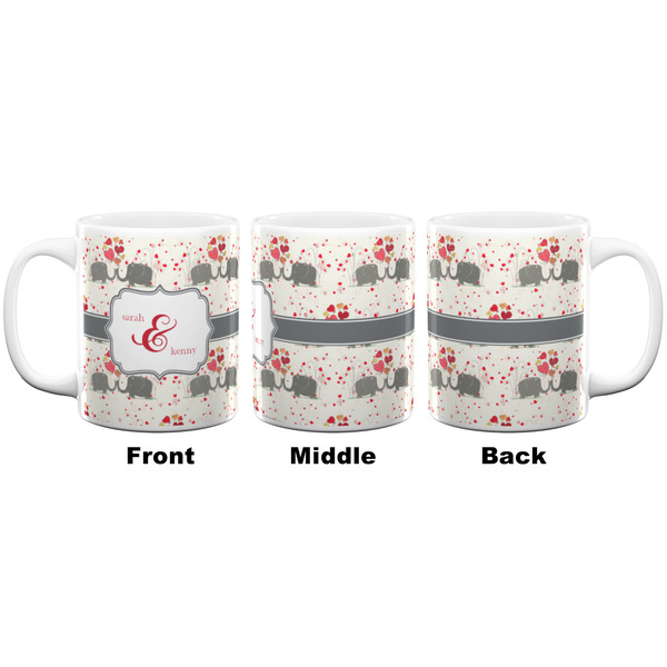 Elephants in Love Coffee Mug - 11 oz - White APPROVAL